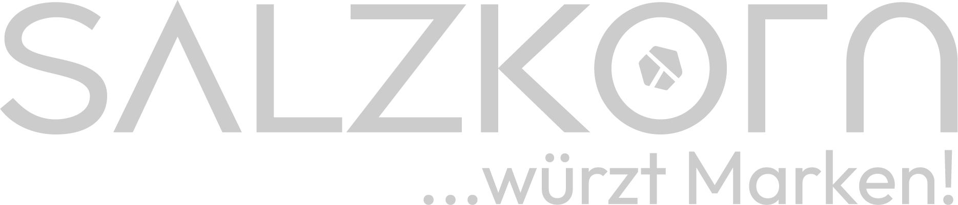 Das Logo von Salzkorn Design mit dem Claim: Würzt Marken.